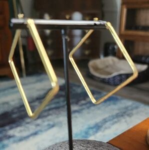 Gold Square Hoop Earrings